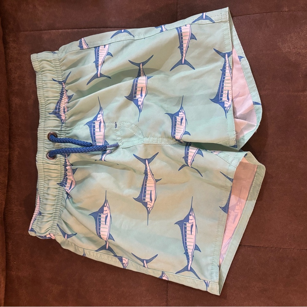 Class Club Aqua and Blue Marlin Swim Shorts